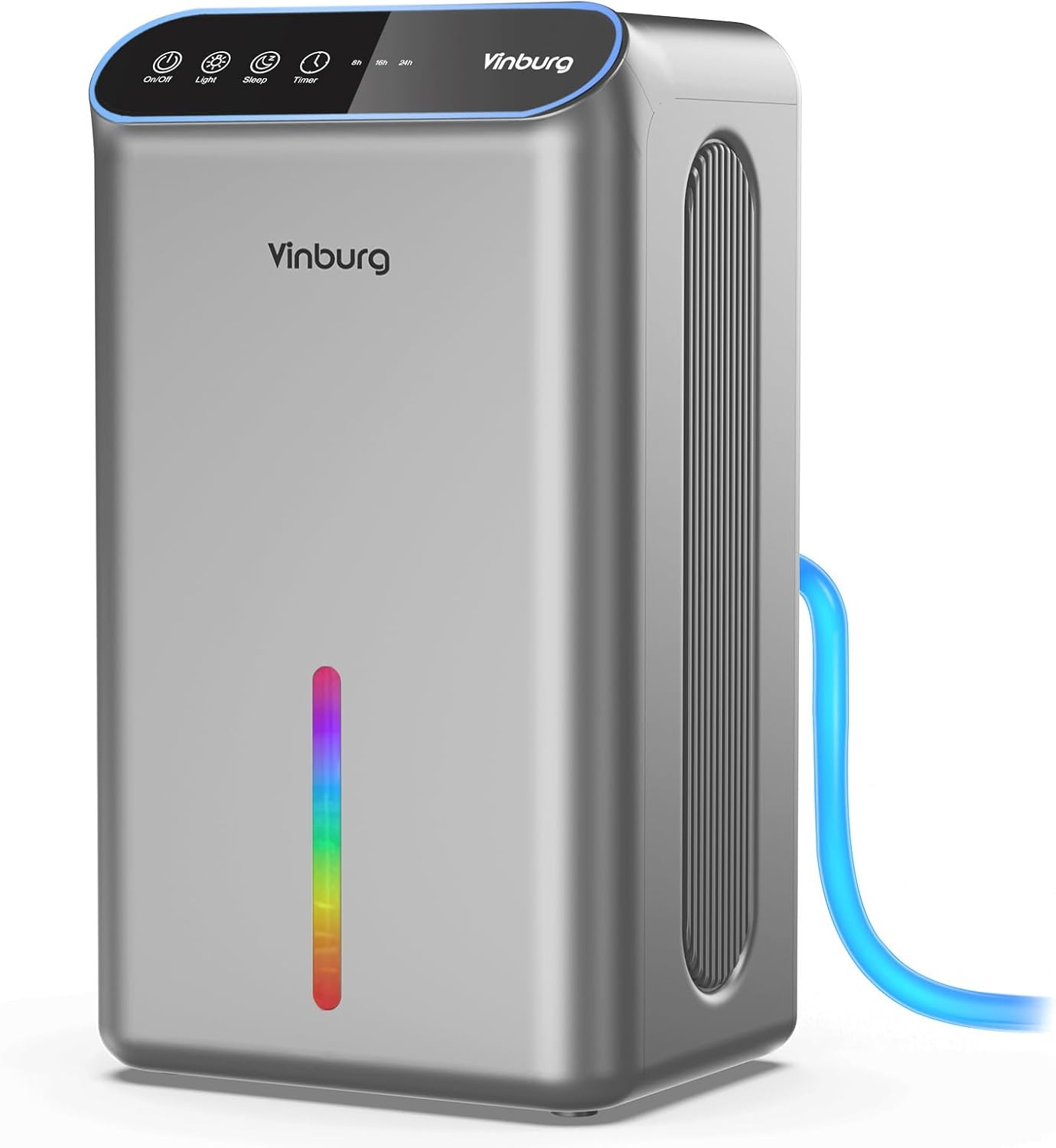Vinburg 85 OZ portable dehumidifier with LED ambient lighting